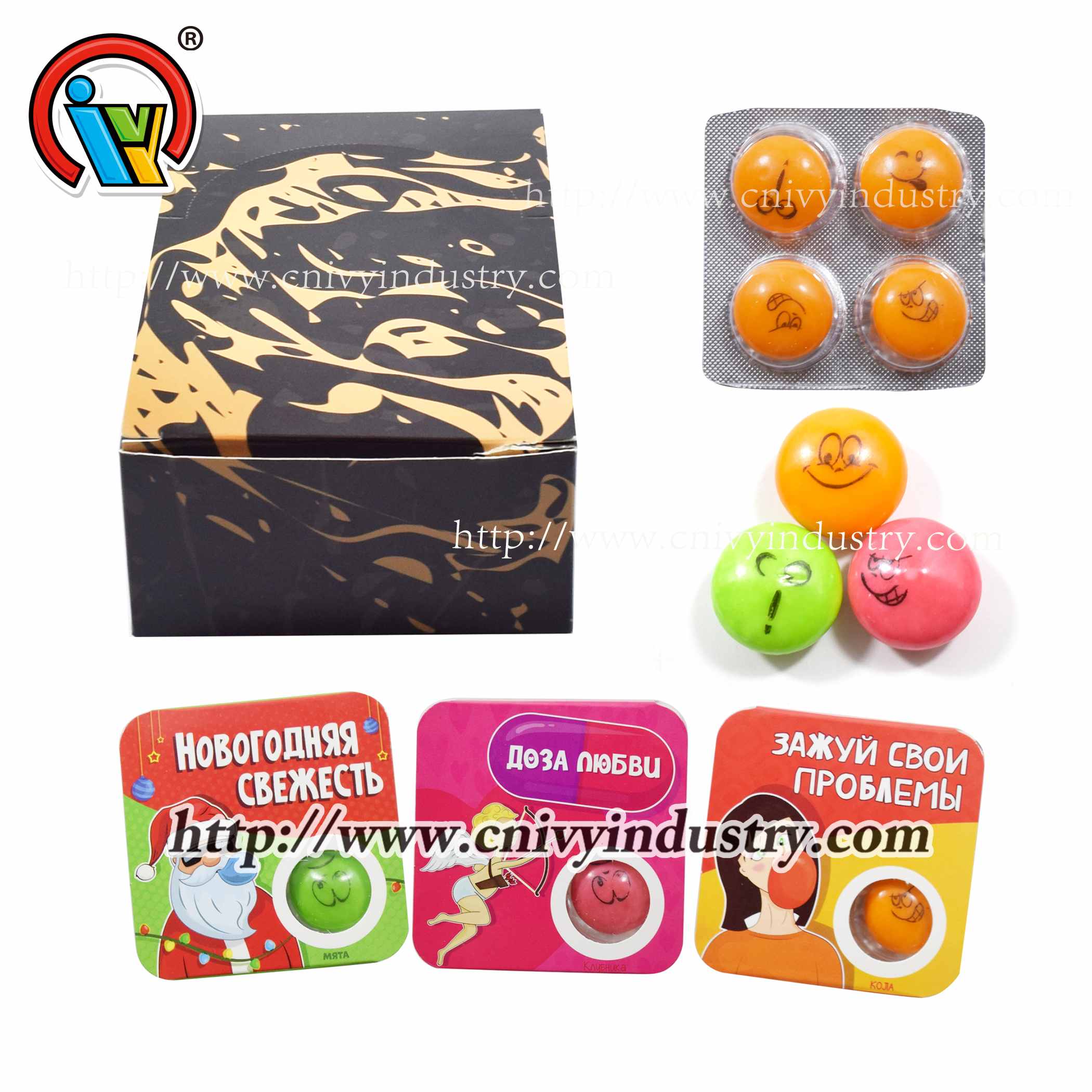 chewing bubble gum