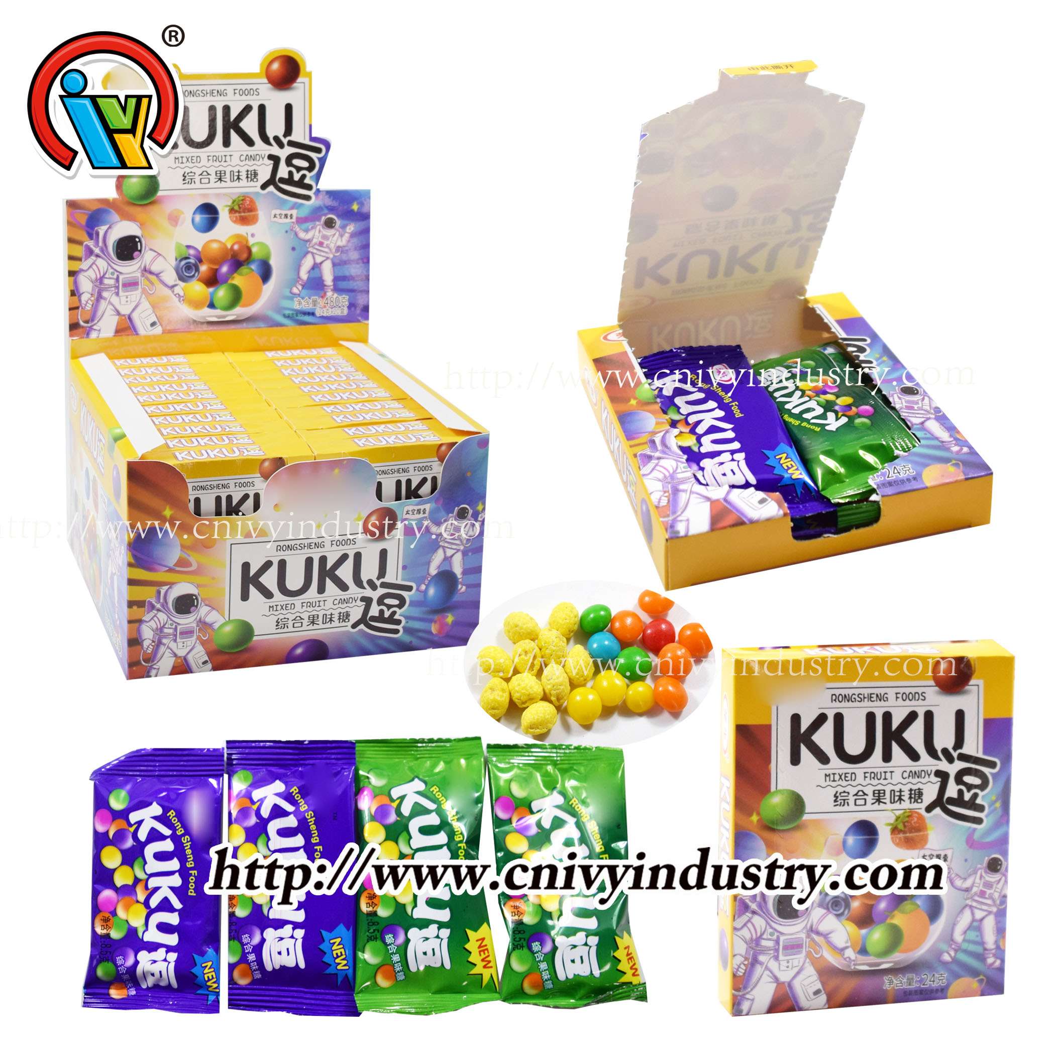 Bonbons gommeux à mâcher à saveur de fruits sucrés halal en gros