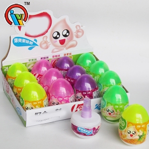 bonbon en spray fruité en forme d'oeuf