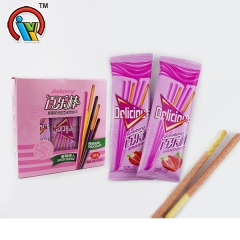 long bâton de biscuit au chocolat