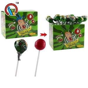 Nouveau! Bonbon sucette dur fruité avec du chewing-gum