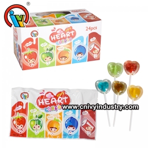 bonbon sucette 5 en 1 fruité coeur à coeur
