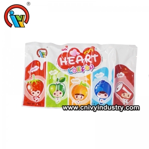 bonbon sucette 5 en 1 fruité coeur à coeur