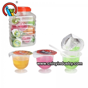 Bonbons liquides de confiture de saveur fruitée de prix d'usine de lierre dans la tasse