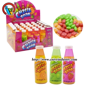 Gomme à bulles saveur fruitée en bouteille