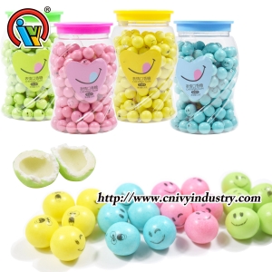 bonbons boule de chewing-gum visage emoji