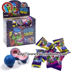 bubble-gum avec de la poudre aigre