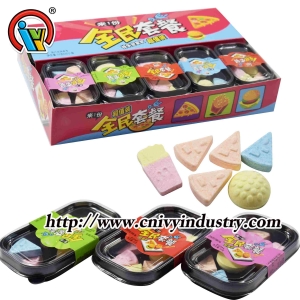 bonbons en forme de tablette de restauration rapide