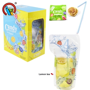 poudre de boisson au thé au citron avec du citron séché