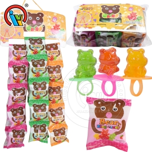 fournisseur de bonbons sucette pop anneau en forme d'ours