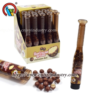 bowling bouteille forme de boule chocolat composé