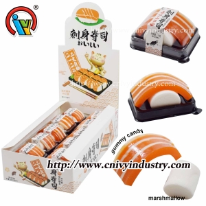 Sushi de bonbons gommeux avec des bonbons mous à la guimauve