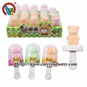 Bonbon sucette en forme d'ours bonbon sucette pressé