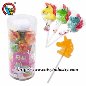 Bonbon dur en forme de licorne pour les enfants
