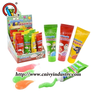 Gomme à mâcher de dentifrice liquide en tube de bubble-gum