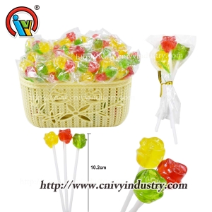 Bonbons sucette OEM bonbons en forme de fleur 3 en 1