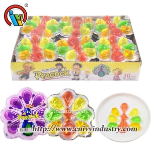 Coupe de la gelée de fruits de la gelée de paon gelée coupe bonbons