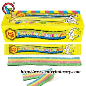 bonbons gélifiés arc-en-ciel de ceinture aigre
