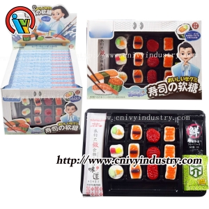 Boîte à bento de sushis de cuisine japonaise, bonbons gélifiés