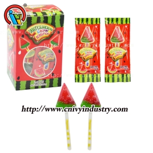 Bonbon sucette fluorescent en forme de pastèque